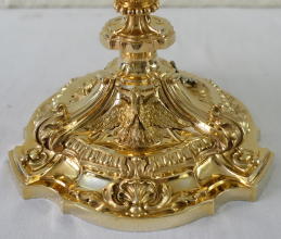 Antique solid silver gilt French Baroque Chalice